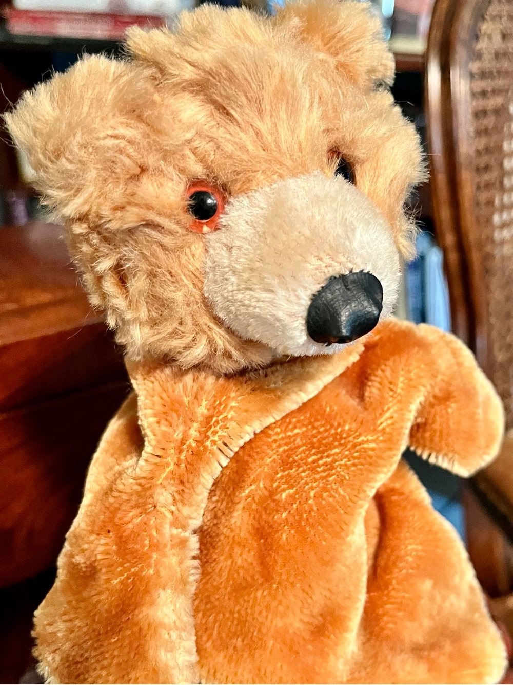 Vintage Mid-Century Mohair Bear Hand Puppet